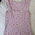 SKIMS  light pink floral cotton tank top Photo 0
