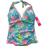 Lilly Pulitzer  Bliss Halter Tankini Swim Top Fished My Wish Multicolor NWT Photo 1