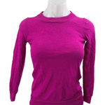 J.Crew Women's Pink Crewneck Long Sleeve Knit Crop Tee Shirt Sweater Top Size S Photo 0