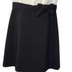 Kate Spade Ivory Black Colorblock Bow Fit and Flare Dress Size 6 Preppy Classic Photo 3