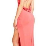 Katie May Winnipeg One Shoulder Ruched Knit Gown in Coral Size Large Photo 1