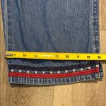 Vintage 90’s Agapo women’s Denim Overalls with American Flag Patch size M Blue Photo 7