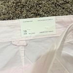 American Eagle NWT  90s Boyfriend Shorts Twill Canvas Cargo Raw Edge Pale Pink 18 Photo 3