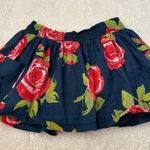 Abercrombie & Fitch Mini Skirt Y2k Floral Elastic Waist Skater Logo Layered Sz S Photo 0