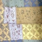 Vintage 90s Y2K Patchwork Floral Midi Maxi Slip Skirt By Clio Size Large Petite Blue Photo 6