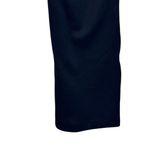 Anthropologie Women Pants Flared Leg Flat Front Pleated Stretch Navy Blue Sz.30 Photo 6