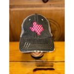 Embroidered Purple White Ikat Texas Distressed Trucker Hat Cap Mesh Adjustable Photo 1