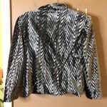 Giancarlo Ferrari Vintage‎ Faux Chinchilla Fur Zip Jacket Silver Black Size 6 Gray Photo 1