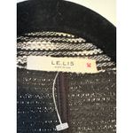 Le lis Womens Black White Marled Knit Open Front Blazer Oversized Pockets Small Photo 1