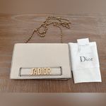 Christian Dior J’Adior Grained Leather Chain Wallet Bag Color White Photo 6