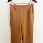 Anthropologie Maeve Tan Slim Fit Ponte Pants Elastic Waist Size XS Back Slit Photo 1