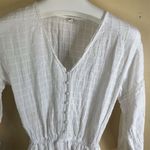 Aerie  Women's Size XS White Lace Romper 3/4 Sleeve V-Neck‎ Comfy One-Piece Beach Photo 1