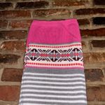 Talbots  Wool Blend Pink Gray White Rectangle Long Scarf Women's Photo 1