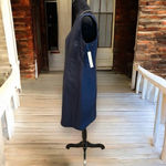 Amanda Smith ‎ pure silk shift dress with matching blouse size 14p/LgP navy blue Photo 6