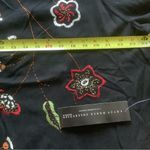 Liz Claiborne Vtg Crazy horse collection ribbed long sleeve T-shirt pullover black embroidered Photo 3