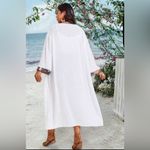 SheIn Women's Summer Cardigan with Geometric Designs Size 1Xl White Photo 2