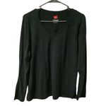 Hanes  Women's Black Long Sleeve Top Photo 3