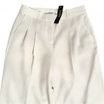 White House | Black Market Pleated Wide Leg Pants Ecru size 0 NWT Photo 1