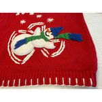 Heirloom Collectibles VTG Snowman Holiday Novelty Cardigan Teacher Red XMAS XL Photo 6