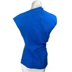 ZARA Women's Royal Blue Asymmetrical Sleeveless Back Zip Shirt Blouse Top Size S Photo 1