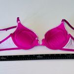 Lily Of France Pink and White Underwire Bra with Shimmer Photo 4
