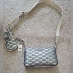 Michael Kors NWT Jet Set Metallic Logo Jacquard Crossbody Bag with Case for Apple Airpods Pro Photo 3