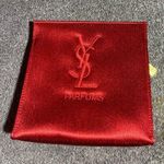 YSL NWOT ‎ Parfums Red Silk Bag Photo 0