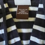 The Black Dog Brand Navy and White Striped Pullover Cotton Hoodie Size Small Photo 5