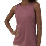 Pact Women Softspun High Neck Tank Top Sz XXL Mauve Organic Cotton Ethical Basic Purple Photo 0