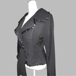 D.F.A. Brand Women's Black Ruffle Jacket Photo 4