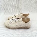 Aquatalia NWOB Flyn Multi Tone Off White Canvas Woven Espadrille Sneaker 6 Photo 47