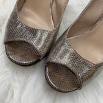 Nicholas Kirkwood Gold Peep Toe Platform Pumps Photo 5