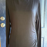 Black Label by Chicos Black Long Sleeve Tunic Top w/cinched side Size 2/Large Photo 0