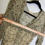 ByTimo | Sheer Floral Ruished‎ Dress Long Sleeve Small Green Photo 11