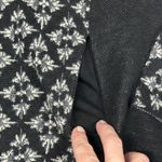 Icelandic Design Sweater Womens Medium Merino Wool Floral Embroidered Cardigan Black Photo 3