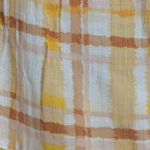 ASTR  The Label Ilana Puff Sleeve Tiered Midi Dress Orange Yellow Plaid M New Photo 3