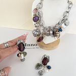 ZARA Elephant Dangle earrings Animal Pearl Gems Heart Charms Womens Jewelry Photo 11