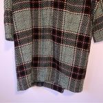 MELLODAY by Nordstrom S Wool Blend Pea Coat Black Plaid Longline Oversized Photo 6