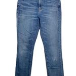 Madewell The High Rise Slim Boy Jeans 5-Pocket Whisker Detail Medium Wash 24" P Photo 0