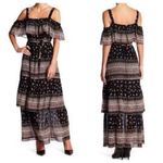 BCBGMAXAZRIA Claudia Multicolored Tiered Off-The-Shoulder Maxi Dress Sz S NWT Photo 2