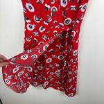 J.Crew  Floral Wrap Dress Sz 0 Red Summer‎ Lightweight Office Casual Bloomcore Photo 2