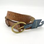 Universal Threads Universal Thread Cognac Belt‎ Womens XL Floral Print Faux Leather Boho Festival Photo 1