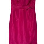 J.Crew  Formal Dress 8 Strapless Midi Raspberry Bow Event Party Dance Photo 0