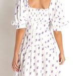 For Love & Lemons NWT White Floral Viola Mini Dress Size L Photo 1