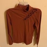 Buckle Red by BKE  burnt orange cutout turtleneck long sleeve Photo 0