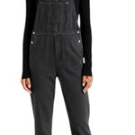 We The Free x Free People - Black Washed Denim Boho Utility Overalls Sz 31 Photo 0