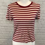 Cape Juby  T-Shirt Striped Pink Berry & White-Medium Photo 0