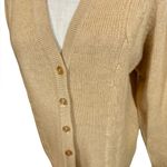 Vintage Pringle of Scotland for Robert Kirk 100% Pure Camel Hair Cable Cardigan Tan Size M Photo 3