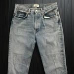 AGOLDE High Rise Straight Leg Jeans Light Wash Raw Frayed Hem Women's size 28 Photo 7