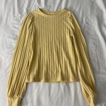 American Eagle  Yellow Cozy Puff Sleeve Photo 1
